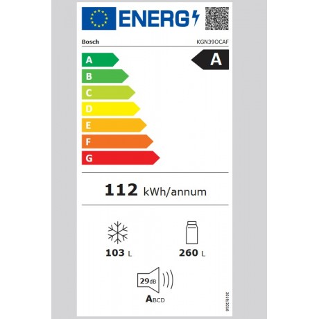 BOSCH KGN39OCAF Ελεύθερος ψυγειοκαταψύκτης 203 x 60 cm Anthracite Steel, Green Collection, Total No Frost BOSCH KGN39OCAF Ελεύθερος ψυγειοκαταψύκτης 203 x 60 cm Anthracite Steel, Green Collection, Total No Frost